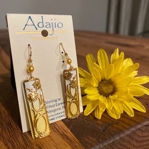 Unique ombré earrings with pearls & crystals ☀️NWT